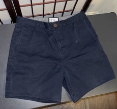Billabong Mens Blue Carter Stretch Cotton Blend Chino Shorts Size 31 - £6.62 GBP