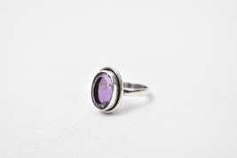 925 Solid Sterling Silver Natural Amethyst Handmade Women Fine Ring Gift RS-1256 - £30.44 GBP+