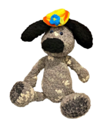 Hand Crochet Puppy Dog Plush in Hat Stuffed Animal Amigurumi Yarn 13 Inc... - £11.27 GBP