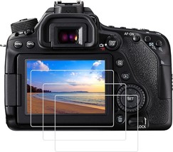 Tempered Glass LCD Screen Protectors Compatible for Canon EOS 90D 80D 77D 70D 7D - £17.72 GBP