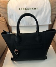 NWT Longchamp Paris Mailbox Leather Bag | Women&#39;s Black | Top Handle 101... - $490.05