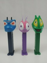 Vintage Lot of 3 Bugs Life Pez Dispensers Green, Blue, &amp; Pink - £6.18 GBP
