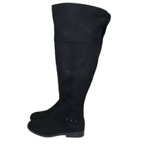 Style &amp; Co Women Lessah Black Closed Toe Zip Over The Knee Flat Boots Si... - £66.45 GBP