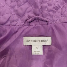 Christopher & Banks RN#63823 Women's Lavender Full-Zip Sleeveless Vest Size XL image 3