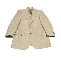 Mens Tan 100% Camel Hair Blazer Jacket Suit Coat Two Button Chest 40 Length 32” - £73.45 GBP