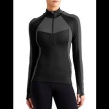 Athleta Jacket Womens S Gray Half 1/2 Zip Logo Pocket Thumb Holes Sweats... - £10.37 GBP
