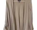 Afani Open Front Cardigan Womens Size S  Knit Tan Neutral Bell Sleeve Sw... - $14.48