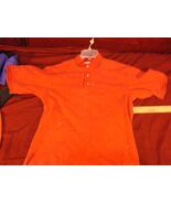 COLUMBIA SPORTSWEAR ORANGE RED TINY TREE PRINT GOLFING POLO SHIRT MEDIUM - $20.51 CAD