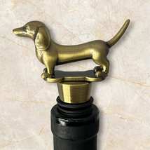 Doxie Weiner Dachshund Dog Wine Bottle Stopper in Gold or Pewter - A Mus... - £9.07 GBP