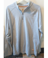 Carhartt Force Shirt Mens Large Gray -Relaxed Fit 1/4 Zip Long Sleeves Tee - $19.75