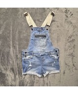 Justice  Girls Overalls Short  Bib Style Size 14 Jeans Blue Cotton - $34.17 CAD