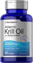 Antarctic Krill Oil 2000Mg | 60 Softgel Capsules | Omega-3, EPA, DHA Supplement - $15.54