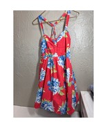 Abercrombie &amp; Fitch A&amp;F Strappy Sun Dress Blue White Pink Floral Smocked... - €25,73 EUR