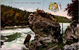 Canada Ontario Niagara Gorge Famous Giant Rock Unposted Vintage Postcard - £5.17 GBP