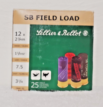 RARE Sellier &amp; Bellot Field Load 12 Gauge 7-1/2 Shot Empty Ammo Box - £19.78 GBP