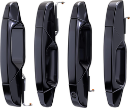 Exterior Black Door Handle Set of 4 - Compatible with Chevy, Cadillac &amp; GMC Vehi - £47.73 GBP