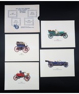 Vtg 1950&#39;s Oldsmobile Dealer Lithograph Antique Cars Set Of 4 Original E... - $42.01 CAD