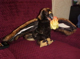 12&quot; Folkmanis Golden Eagle Puppet Plush Toy With Tags Rare - £118.02 GBP