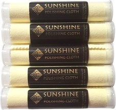 Sunshine 5 Polishing Cloths Jewelry Cleaner Tube Silver Brass Gold Copper - £19.34 GBP