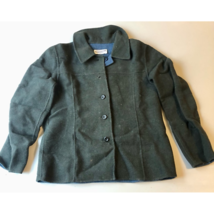 Vintage Pendleton Womens Shirt Jacket Green Blue Heathered Reversible Petites 8 - £53.96 GBP