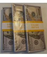 10K Full Print Realistic Prop Money New 10,000 Dollar Bills Cash Fake Mo... - $12.13