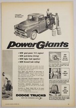 1956 Print Ad Dodge Power Giants Pickup Trucks Push Button Transmissions - £14.71 GBP