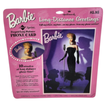 Vintage 1995 Barbie LONG-DISTANCE Greetings Prepaid Phone Card Sealed In Package - £11.14 GBP