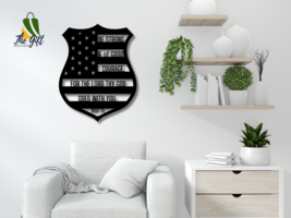 Be Strong &amp; Courageous - Christian Police First Responder Metal Wall Art- Deu.31 - £56.35 GBP+