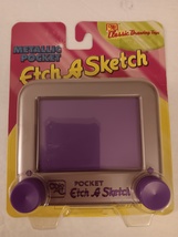 Metallic Pocket Etch A Sketch Purple Mini Version 2004 Ohio Art Mint On Card - $29.99