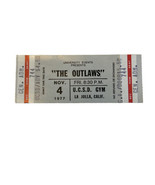 November 4, 1977 THE OUTLAWS Concert Ticket Stub UCSD Gym - $576.19 MXN