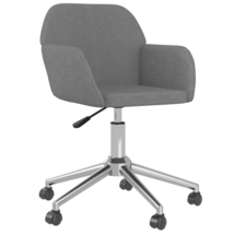 vidaXL Office Chair Light gray Polyester fabric, Metal, Plywood, Foam - $104.99