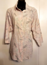 VTG Hot Stuff Button Front Flannel Shirt Ladies TOP Pastel Pink size 38 Shirt - £11.78 GBP