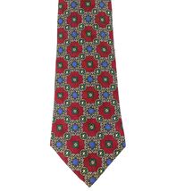 Tommy Hilfiger Mens Tie Lion Crest Medallion Diamond Design Red Italian ... - $20.59