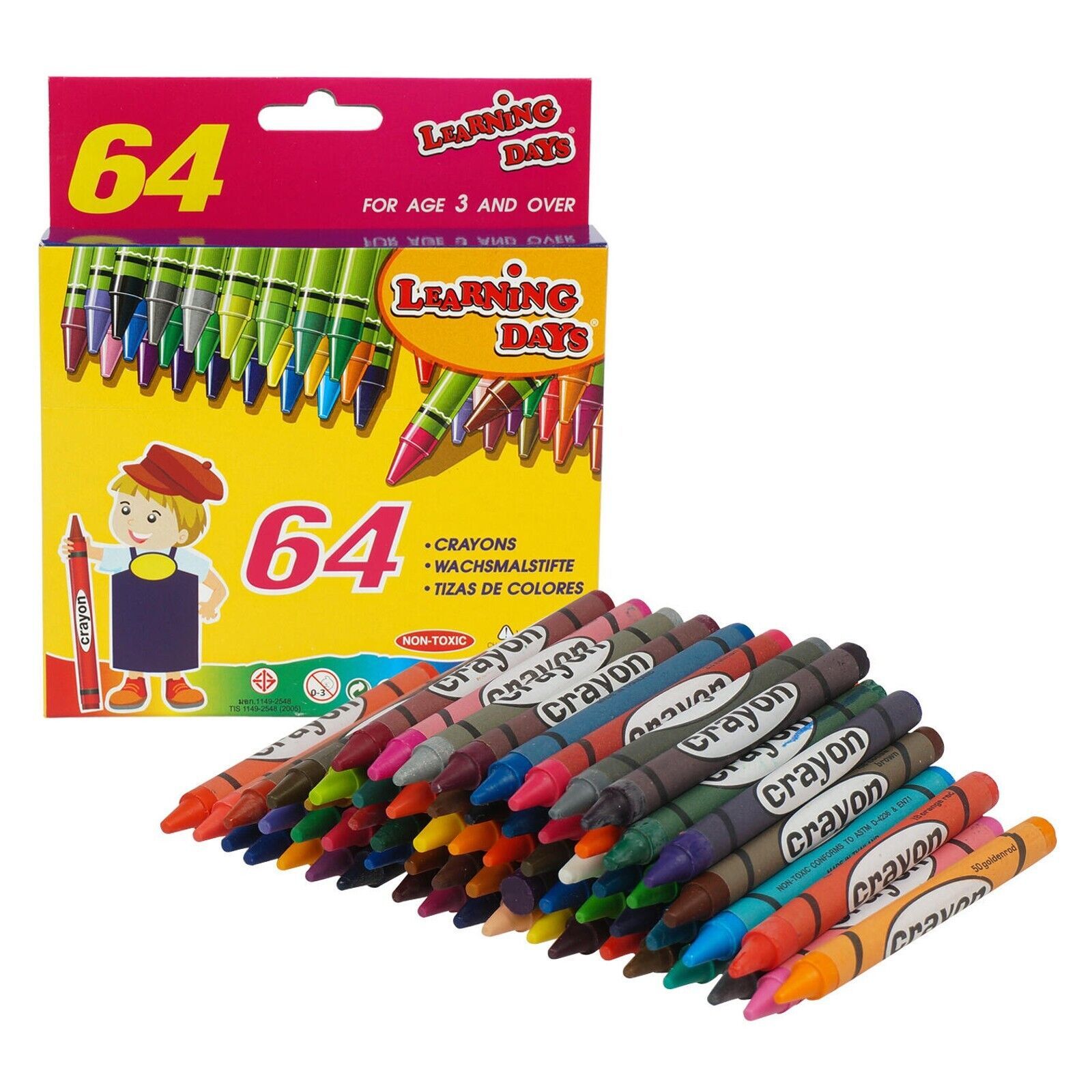 64 Piece Learning Days Crayon Pack - $3.95