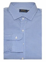 Polo Ralph Lauren Men&#39;s Button Down Plaid Shirt (17.5, Blue/White) - $49.95
