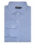 Polo Ralph Lauren Men&#39;s Button Down Plaid Shirt (17.5, Blue/White) - £39.29 GBP