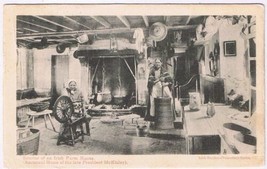 Postcard Irish Farmhouse Interior President McKinley Ancestral Home - $9.89