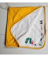 Carter’s Baby Very Hungry Caterpillar Blanket White w/Yellow Striped Back  - £22.57 GBP