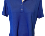 Adidas ClimaCool Technical Polo Blue with White Polka Dots Short Sleeve ... - $14.24