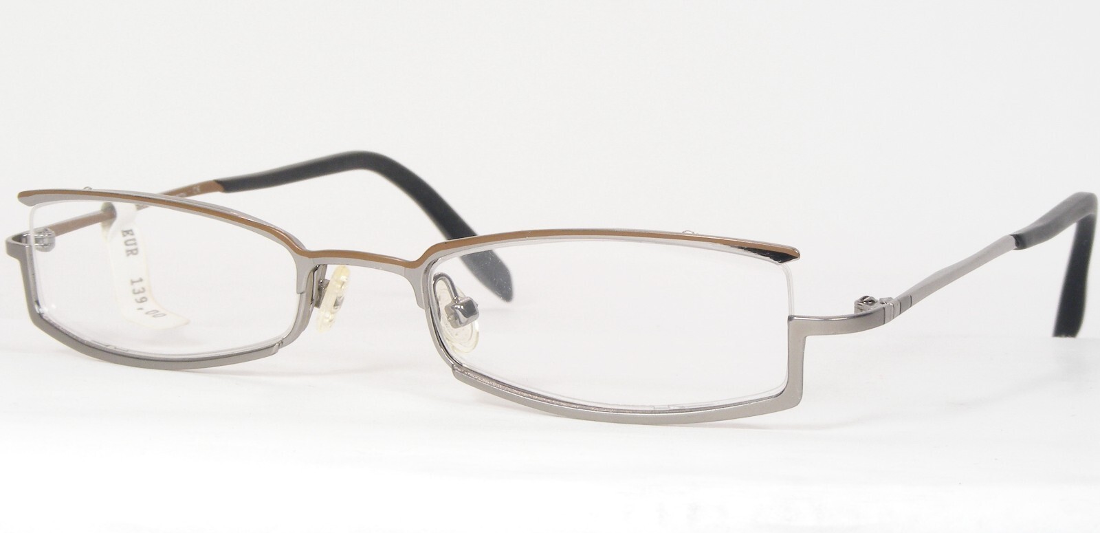 Vintage Von Bogen VB 357 B Argent/Marron Unique Rare Lunettes Cadre 48-1... - $96.03