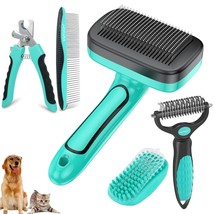 Dog Brush Kit for Grooming Short and Long Haired Dogs and 5 - £33.37 GBP