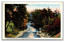 Bushkill River Looking East Easton PA Pennsylvania 1929 WB Postcard T1 - £3.52 GBP