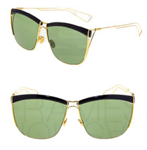 Christian Dior So Electric Gold Black Metal Green Mirrored Sunglasses Soelectric - £161.72 GBP