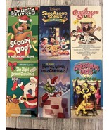 Lot Of 6 Christmas Holiday Kids Family VHS Movies Grinch Scooby Mickey - £13.18 GBP
