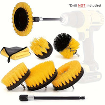 Allpurpose 8pc Drill Brush Power Scrubber Cleaning Set - £20.38 GBP