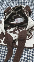 Eco-cotton beach bag jacquard handmade crochet giraffe print pattern kni... - $1,454.76 MXN