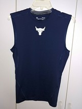 Under Armour Boys Sleeveless Brahma Bull COMPRESSION/HEAT Gear Blue SHIRT-M-NWOT - £10.46 GBP