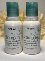 2 X Aveda - Shampure - Hand and Body Wash Travel 1.7 oz = 3.4oz 100ml Fr... - $11.83