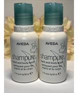 2 X Aveda - Shampure - Hand and Body Wash Travel 1.7 oz = 3.4oz 100ml Fr... - $11.83