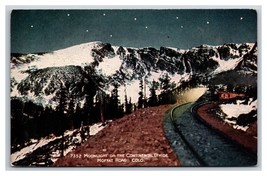 Moonlight at Continental Divide Moffat Road Colorado CO UNP DB Postcard P22 - $2.63